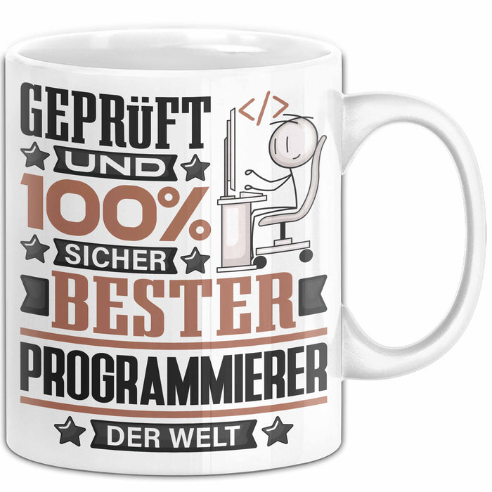 Programmierer Geschenk Lustiger Spruch für Programmierer Geschenkidee Bester Programmierer Der Welt Weiß Trendation