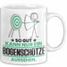 Bogenschütze Geschenk Tasse So Gut Kann Nur Ein Bogenschütze Aussehen Geschenkidee Kaffee-Becher Weiß Trendation