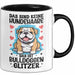 Bulldoggen-Besitzer Tasse Geschenk Das Sind Keine Hundehaare Das Ist Bulldoggen Glitzer Becher Schwarz Trendation