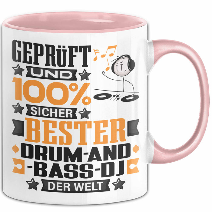 Drum-and-Bass-DJ Geschenk Lustiger Spruch für Drum-and-Bass-DJ Geschenkidee Bester Drum-and-Bass-DJ Der Welt Rosa Trendation