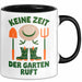 Garten Pflanzen Gärtner Tasse Geschenk Lustige Geschenkidee Spruch Keine Zeit Der Garten Ruft Schwarz Trendation