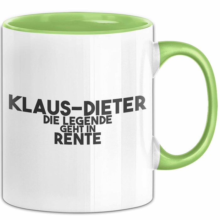 Klaus-Dieter Tasse Klaus-Dieter – Die Legende Geht In Rente Geschenk