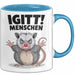 Sarkastischer Sarkasmus Introvertierter Tasse Geschenk Lustige Geschenkidee Spruch Igitt Menschen Blau Trendation