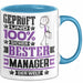 Manager Geschenk Lustiger Spruch für Manager Geschenkidee Bester Manager Der Welt Blau Trendation
