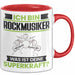 Rockmusiker Tasse Geschenk für Rockmusiker Geburtstag Lustiger Spruch Kaffee-Becher Was Ist Deine Superkraft Rot Trendation