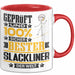 Slackliner Geschenk Lustiger Spruch für Slackliner Geschenkidee Bester Slackliner Der Welt Rot Trendation