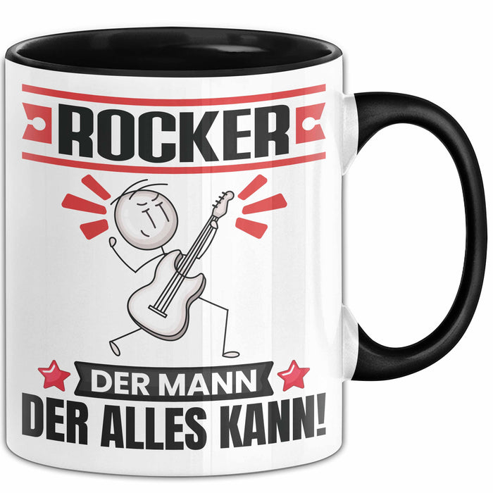 Rocker Tasse Geschenk für Rocker Der Mann Der Alles Kann Geschenkidee zum Geburtstag Schwarz Trendation