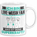 Live-Musik-Fan Tasse Geschenk für Live-Musik-Fan Geburtstag Lustiger Spruch Kaffee-Becher Was Ist Deine Superkraft Weiß Trendation