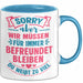Büroarbeit Kollege Tasse Geschenk Lustige Geschenkidee Spruch Sorry Aber Wir Müssen Für Immer Befreundet Bleiben Du Weißt Zu Viel Blau Trendation