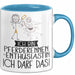 Geschenk für Pferderennen-Enthusiastin Tasse Lustige Geschenkidee Geburtstag Ich Bin Pferderennen-Enthusiastin Ich Darf Das Blau Trendation