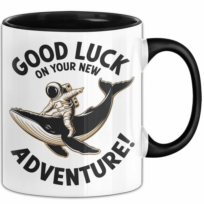 Büroarbeit Kollege Abschied Tasse Geschenk Lustige Geschenkidee Spruch Viel Glück Auf Deinem Neuen Abenteuer Trendation