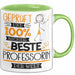 Beste Professorin Der Welt Tasse Geschenk für Eine Professorin Geprüft Und Sicher Geschenkidee Geburtstag Weihnachten Grün Trendation