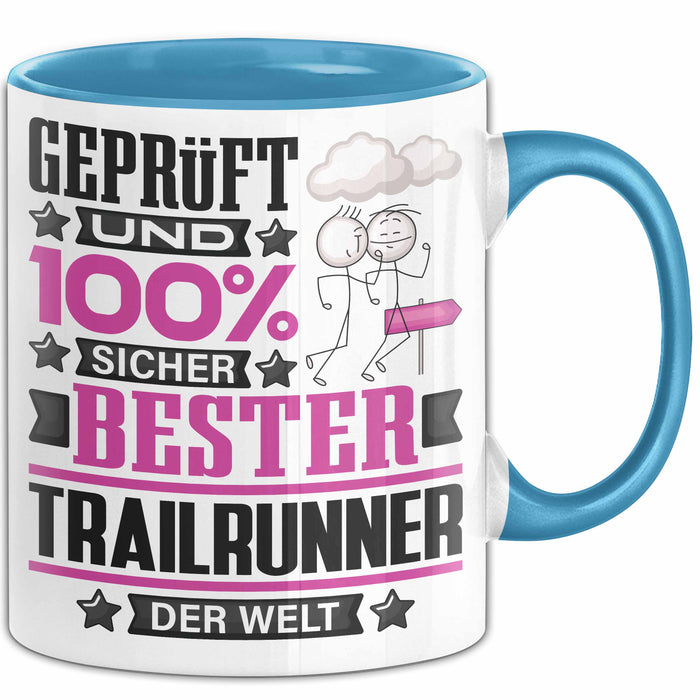 Trailrunner Geschenk Lustiger Spruch für Trailrunner Geschenkidee Bester Trailrunner Der Welt Blau Trendation