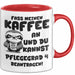 Humor Faultier Tasse Pflege Kaffee-Becher Lustig Und Du Kannst Pflegegrad 4 Beantragen Fass Meinen Kaffee An Büro Krankenschwester Rot Trendation