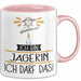 Geschenk für Jägerin Tasse Lustige Geschenkidee Geburtstag Ich Bin Jägerin Ich Darf Das Rosa Trendation