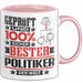 Politiker Geschenk Lustiger Spruch für Politiker Geschenkidee Bester Politiker Der Welt Rosa Trendation