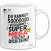 Schüler Abschluss Tasse Geschenk Lustige Geschenkidee Spruch Du Kannst So Verdammt Super Mega Stolz Auf Dich Weiß Trendation