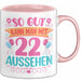 22er Geburtstag Tasse Geschenk Frauen So Gut Kann Man Mit 22 Aussehen Geschenkidee Geburtstag Rosa Trendation