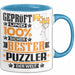 Puzzler Geschenk Lustiger Spruch für Puzzler Geschenkidee Bester Puzzler Der Welt Blau Trendation