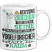 Vogelforscher Geschenk Tasse Lustiger Spruch Erheben Sie Sich Der Vogelforscher Betritt den Raum Weiß Trendation