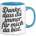 Freundschaft Tasse Geschenk Danke Dass Du Immer Da Bist Geschenkidee Blau Trendation