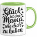 Mama Tasse Geschenk Glueck Ist Eine Mama Wie Dich Zu Haben Geschenkidee Muttertag Grün Trendation