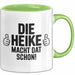 Heike Tasse Geschenk Die Heike Macht Dat Schon Geschenkidee Becher mit Name Grün Trendation