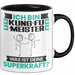 Kung-Fu-Meister Tasse Geschenk für Kung-Fu-Meister Geburtstag Lustiger Spruch Kaffee-Becher Was Ist Deine Superkraft Schwarz Trendation
