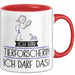 Geschenk für Tierforscherin Tasse Lustige Geschenkidee Geburtstag Ich Bin Tierforscherin Ich Darf Das Rot Trendation