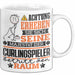 Curlingspieler Geschenk Tasse Lustiger Spruch Erheben Sie Sich Der Curlingspieler Betritt den Raum Weiß Trendation