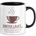 Kaffeeliebhaber Tasse Geschenk Lustige Geschenkidee Spruch Kaffee Läuft... Sportlicher Wird Es Heute Nicht Mehr Schwarz Trendation
