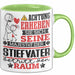 Stiefvater Geschenk Tasse Lustiger Spruch Erheben Sie Sich Der Stiefvater Betritt den Raum Grün Trendation