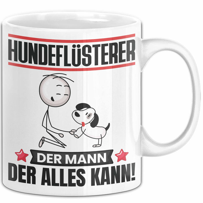 Hundeflüsterer Tasse Geschenk für Hundeflüsterer Der Mann Der Alles Kann Geschenkidee zum Geburtstag Weiß Trendation