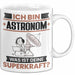 Astronom Tasse Geschenk für Astronom Geburtstag Lustiger Spruch Kaffee-Becher Was Ist Deine Superkraft Weiß Trendation