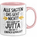 Jutta Tasse Geschenk Alle Sagten Das Geht Nicht Aber Dann Kam Jutta Und Hat Es Einfach Gemacht Geschenkidee Becher mit Name Rosa Trendation