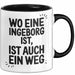 Ingeborg Tasse Geschenk Wo Eine Ingeborg Ist Ist Auch Ein Weg Geschenkidee Becher mit Name Schwarz Trendation