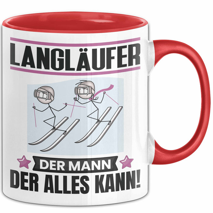 Langläufer Tasse Geschenk für Langläufer Der Mann Der Alles Kann Geschenkidee zum Geburtstag Rot Trendation