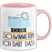 Geschenk für Schwimmerin Tasse Lustige Geschenkidee Geburtstag Ich Bin Schwimmerin Ich Darf Das Rosa Trendation