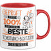 Beste Tonstudio-Besitzerin Der Welt Tasse Geschenk für Eine Tonstudio-Besitzerin Geprüft Und Sicher Geschenkidee Geburtstag Weihnachten Rot Trendation