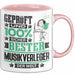 Musikverleger Geschenk Lustiger Spruch für Musikverleger Geschenkidee Bester Musikverleger Der Welt Rosa Trendation