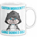 Sarkasmus Tasse Geschenk Lustiger Spruch Guten Morgen Ganz Dünnes Eis Becher Weiß Trendation