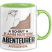 Abenteurer Geschenk Tasse So Gut Kann Nur Ein Abenteurer Aussehen Geschenkidee Kaffee-Becher Grün Trendation