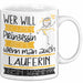 Läuferin Tasse Geschenk Spruch Wer Will Schon Prinzessin Sein Wenn Man Auch Läuferin Sein Kann Weiß Trendation