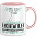 Leichtathlet Geschenk Tasse Ich Bin Leichtathlet Aber Sag Doch Einfach Superheld Lustige Geschenkdiee für Leichtathlet Kaffee-Becher Rosa Trendation