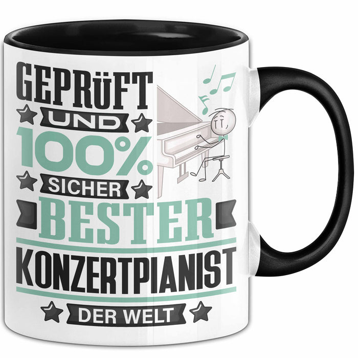 Konzertpianist Geschenk Lustiger Spruch für Konzertpianist Geschenkidee Bester Konzertpianist Der Welt Schwarz Trendation