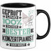 Konzertpianist Geschenk Lustiger Spruch für Konzertpianist Geschenkidee Bester Konzertpianist Der Welt Schwarz Trendation