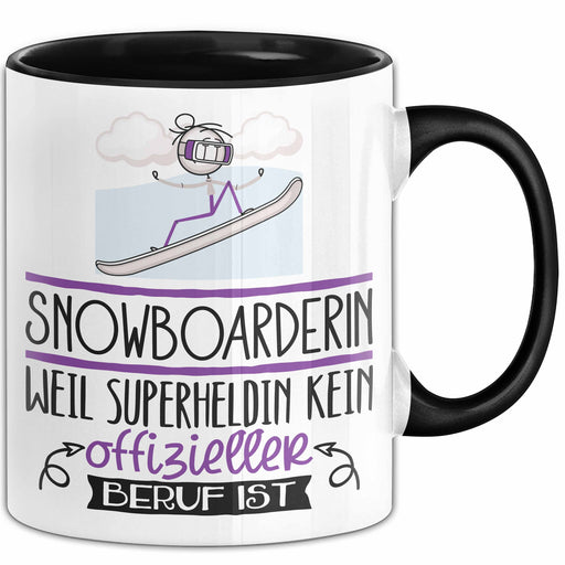 Snowboarderin Geschenk Tasse Lustiger Spruch Snowboarderin Weil Superheldin Kein Offizieller Beruf Ist Geschenkidee Trendation