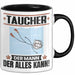 Taucher Tasse Geschenk für Taucher Der Mann Der Alles Kann Geschenkidee zum Geburtstag Schwarz Trendation