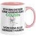 Cousin Geschenk Tasse Lustige Geschenkidee Geburtstag für Cousin Ich Bin Dieser Legendäre Cousin Von Dem Alle Geredet Haben Kaffee-Becher Rosa Trendation