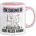 Designer Tasse Geschenk für Designer Der Mann Der Alles Kann Geschenkidee zum Geburtstag Rosa Trendation